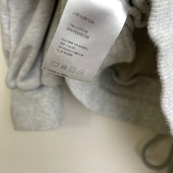 NAP Loungewear Oversized Track Sweatshirt Gray Womens Medium Drawstring Hem - Picture 12 of 12